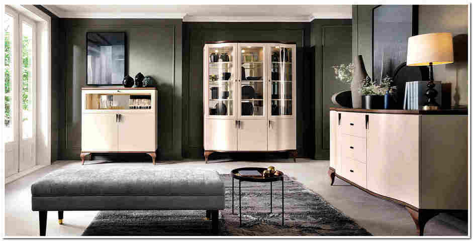 Европейская мебель для гостиной в стиле неоклассика, ваниль