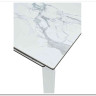 Стол CORNER 120 HIGH GLOSS STATUARIO керамика, стекло/ белый каркас, DISAUR заказать по цене 58 700 руб. в Волгограде