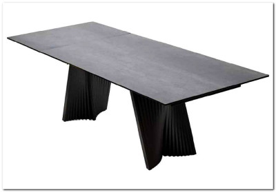 Стол YOAKIM 180 цвет 1704 Темно-серый мрамор, керамика / Темно-серый каркас, DISAUR