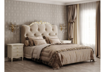 Кровать с мягким изголовьем 160*200 Romantic Kreind R716D-K02-AG-B01
