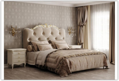 Кровать с мягким изголовьем 180*200 Romantic R718D-K02-AG-B01