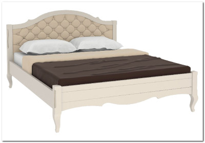 Кровать с каретной стяжкой Авиньон из массива бука