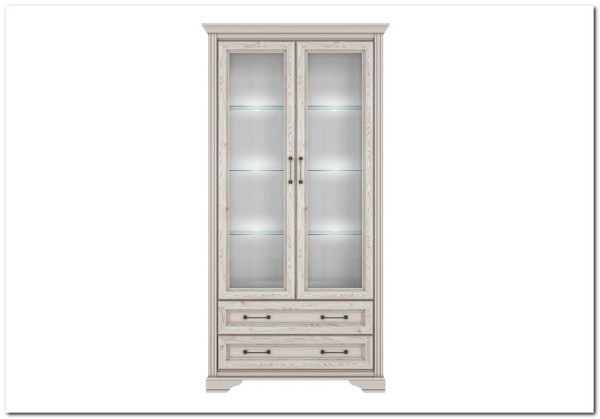Шкаф-витрина Stylius (Стилиус) B169-REG2W2S BRW заказать по цене 46 180 руб. в Волгограде