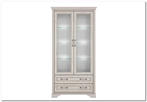Шкаф-витрина Stylius (Стилиус) B169-REG2W2S BRW заказать по цене 49 740 руб. в Волгограде