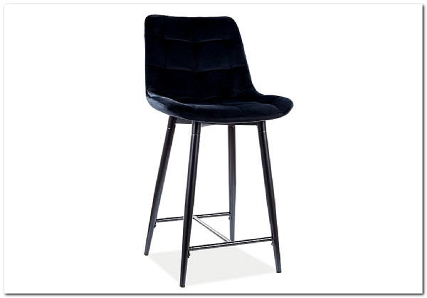 Барный стул Signal CHIC H-2 VELVET (черный) заказать по цене 12 364 руб. в Волгограде