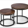 Комплект Halmar OREO 2 стола журнальных (ореховый/черный) заказать по цене 14 926 руб. в Волгограде