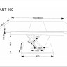 Стол обеденный Halmar VOLANT 160 (черный мрамор/дуб золотой) заказать по цене 82 680 руб. в Волгограде