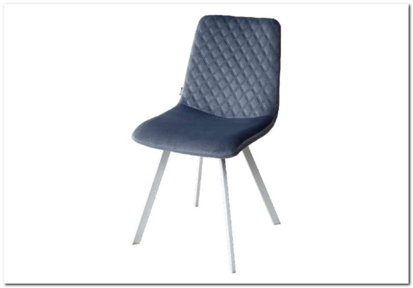 Стул DAIQUIRI BLUVEL-06 BLUE / белый каркас, велюр заказать по цене 4 050 руб. в Волгограде