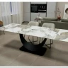 Стол обеденный Halmar FERNANDO 160 раскладной (белый мрамор/черный) заказать по цене 120 335 руб. в Волгограде