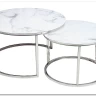 Комплект Signal ATLANTA B, 2 стола журнальных (эффект белого мрамора/хром) заказать по цене 30 330 руб. в Волгограде