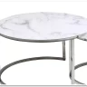 Комплект Signal ATLANTA B, 2 стола журнальных (эффект белого мрамора/хром) заказать по цене 30 330 руб. в Волгограде