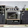 Шкаф с витриной Жасмин REG1W2D1S (Графит/Дуб артизан) BRW заказать по цене 33 330 руб. в Волгограде