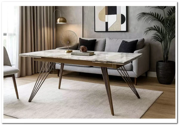 Стол АСЕРРА-1 (ACERRA-1) 160 цвет ГРАНД ЖАДЕ (GLOSS GRAND JADE, керамика/ ШАМПАНЬ, ®DISAUR заказать по цене 93 555 руб. в Волгограде