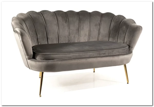 Диван SIGNAL CAMELLIA 2 Velvet Bluvel 14 (серый/золотой) заказать по цене 42 092 руб. в Волгограде