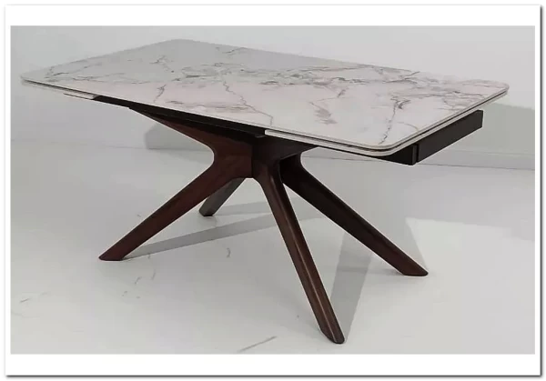 Стол EDER 160 GLOSS COLD JADE SOLID CERAMIC / Орех, ®DISAUR заказать по цене 89 600 руб. в Волгограде