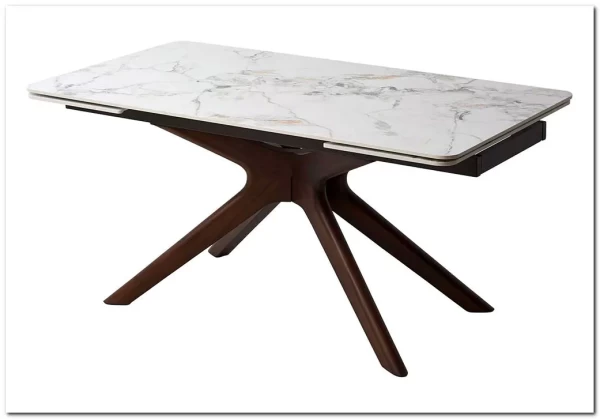 Стол EDER 160 GLOSS COLD JADE SOLID CERAMIC / Орех, ®DISAUR заказать по цене 100 800 руб. в Волгограде