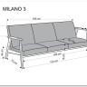 Диван HALMAR MILANO 3S tap. Castel 15 бежевый/орех заказать по цене 75 540 руб. в Волгограде
