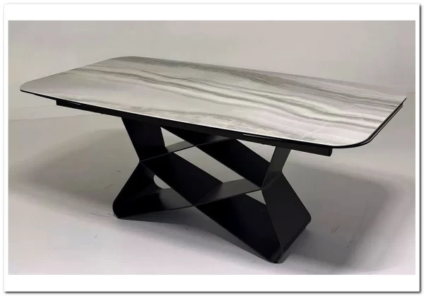 Стол ABSALON 180 ICE AGATE, керамика, стекло / Шоколадное золото каркас, ®DISAUR заказать по цене 109 700 руб. в Волгограде