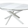 Стол TRENTO 120 HIGH GLOSS STATUARIO Белый мрамор глянцевый, керамика/ белый каркас заказать по цене 73 620 руб. в Волгограде