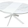 Стол TRENTO 120 HIGH GLOSS STATUARIO Белый мрамор глянцевый, керамика/ белый каркас заказать по цене 73 620 руб. в Волгограде