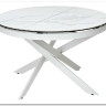Стол TRENTO 120 HIGH GLOSS STATUARIO Белый мрамор глянцевый, керамика/ белый каркас заказать по цене 73 620 руб. в Волгограде