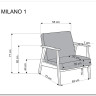 Кресло HALMAR MILANO 1S tap. Castel 15 бежевый/орех заказать по цене 32 700 руб. в Волгограде
