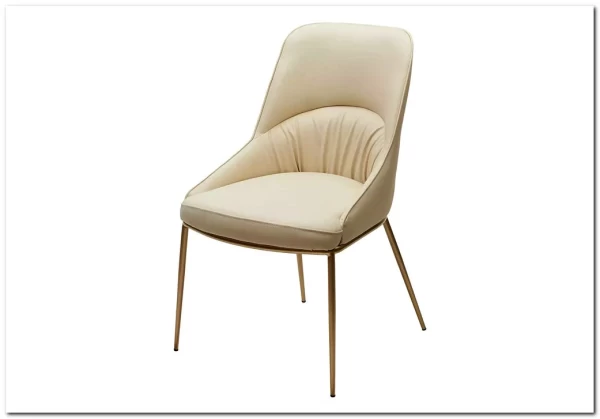 Стул АБРИОЛА (ABRIOLA) цвет МОЛОЧНЫЙ Milk T1-02, экокожа / шампань, ®DISAUR заказать по цене 12 650 руб. в Волгограде