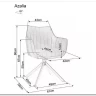 Стул кухонный Signal AZALIA D Velvet Bluvel 40 поворотный (темно-бежевый/дуб) заказать по цене 21 209 руб. в Волгограде