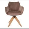 Стул кухонный Signal AZALIA D Velvet Bluvel 40 поворотный (темно-бежевый/дуб) заказать по цене 21 209 руб. в Волгограде