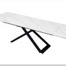 Стол LIVORNO 180 MATT WHITE MARBLE SOLID CERAMIC / BLACK заказать по цене 88 950 руб. в Волгограде