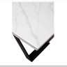 Стол LIVORNO 180 MATT WHITE MARBLE SOLID CERAMIC / BLACK заказать по цене 88 950 руб. в Волгограде