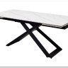 Стол LIVORNO 180 MATT WHITE MARBLE SOLID CERAMIC / BLACK заказать по цене 88 950 руб. в Волгограде