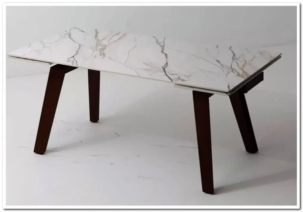 Стол BETIS 180 MATTE GILDED WHITE SOLID CERAMIC / Орех, ®DISAUR заказать по цене 109 700 руб. в Волгограде