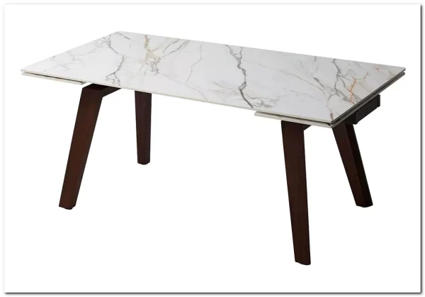 Стол BETIS 180 MATTE GILDED WHITE SOLID CERAMIC / Орех, ®DISAUR заказать по цене 91 900 руб. в Волгограде