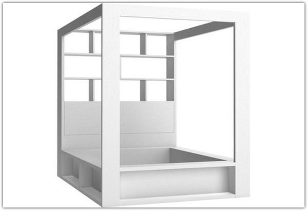 Купить Кровать со шкафом библиотечным и балдахином с основанием 160x200 4You by VOX с доставкой по России по цене производителя можно в магазине Другая Мебель в Волгограде