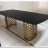 Стол CHIAVARI 220 KL-116 Черный мрамор матовый, итальянская керамика / бронзовый, DISAUR заказать по цене 96 480 руб. в Волгограде