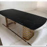 Стол CHIAVARI 220 KL-116 Черный мрамор матовый, итальянская керамика / бронзовый, DISAUR заказать по цене 96 480 руб. в Волгограде