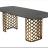 Стол CHIAVARI 220 KL-116 Черный мрамор матовый, итальянская керамика / бронзовый, DISAUR заказать по цене 96 480 руб. в Волгограде