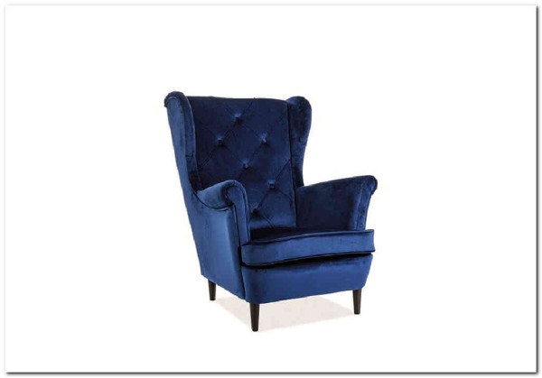 Кресло LADY Velvet Bluvel 86  Signal (темно-синий) заказать по цене 47 283 руб. в Волгограде