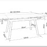 Стол обеденный Signal JOHN 120 раскладной (белый/черный) заказать по цене 46 208 руб. в Волгограде