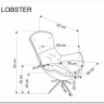 Кресло HALMAR LOBSTER корица/черный заказать по цене 58 564 руб. в Волгограде