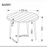 Стол обеденный Halmar BARRY 105 (орех/черный) заказать по цене 17 874 руб. в Волгограде