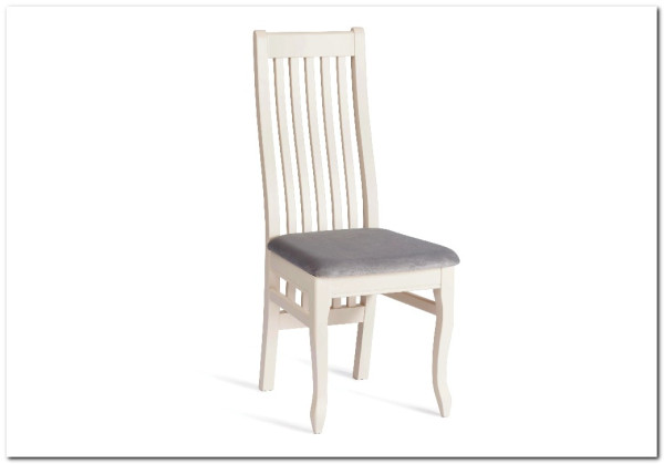 Стул DOLCE мягкое сидение бук, ivory white, велюр Tenerife Ultimate grey заказать по цене 9 920 руб. в Волгограде
