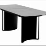 Стол RASMUS 160 TL-45 Белый мрамор, испанская керамика / черный каркас, DISAUR заказать по цене 95 250 руб. в Волгограде