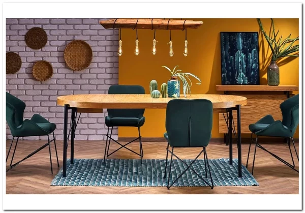 Стол обеденный Halmar INFERNO раскладной (дуб натуральный/черный) заказать по цене 139 092 руб. в Волгограде