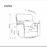 Кресло HALMAR KARIM серый заказать по цене 50 601 руб. в Волгограде