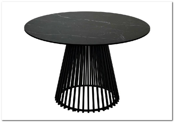 Стол TERNI 120 MATT BLACK MARBLE SOLID CERAMIC Черный мрамор матовый, керамика/Черный каркас заказать по цене 73 250 руб. в Волгограде