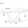 Стол обеденный Signal ARMANI Ceramic 160 раскладной (серый мат) заказать по цене 136 474 руб. в Волгограде