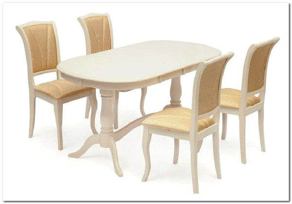 Стол раскладной Siena ( SA-T6EX2L ) ivory white (слоновая кость 2-5) заказать по цене 47 250 руб. в Волгограде