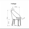 Стул кухонный Halmar MALAGA Mavel 38/Stelar 16 (бежевый/бук) заказать по цене 22 478 руб. в Волгограде